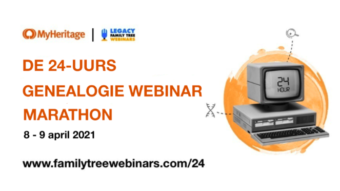 Doe mee met de tweede jaarlijkse 24-uurs genealogie webinar marathon