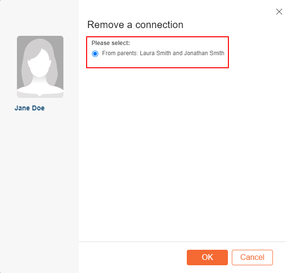 Removing an erroneous connection